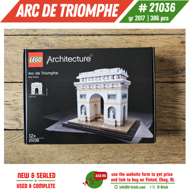 LEGO® Architecture Arc de Triomphe 21036 – Paris Landmark