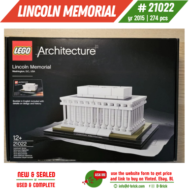 LEGO® Architecture Lincoln Memorial 21022 – Washington Landmark